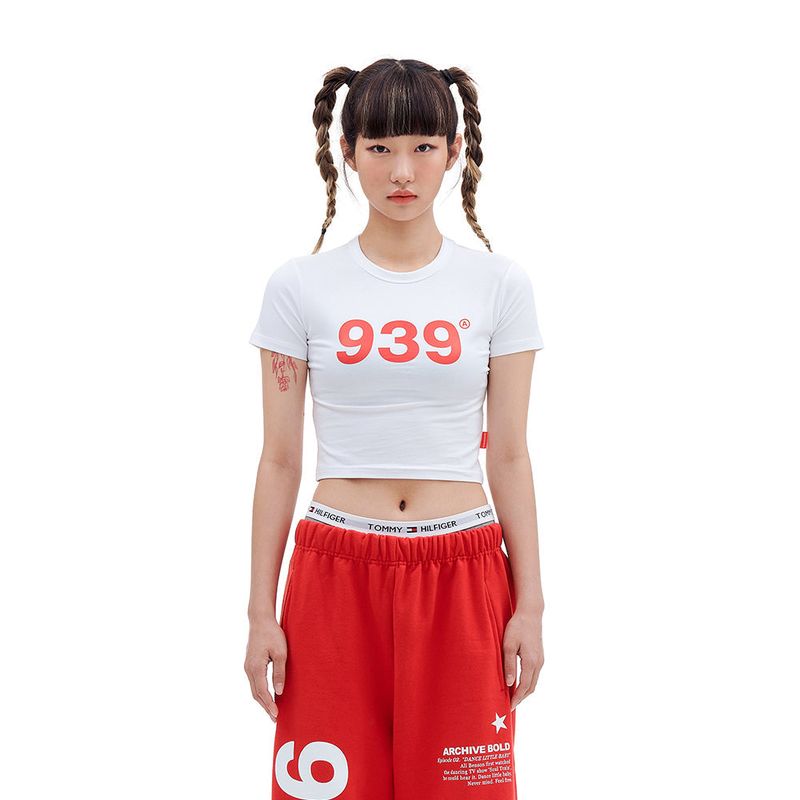 ARCHIVE BOLD(アーカイブボールド)の「939 LOGO CROP TOP (WHITE)(Tops)」