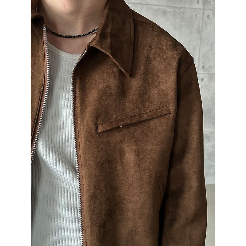 [F/W] Suede crop jacket (2color)