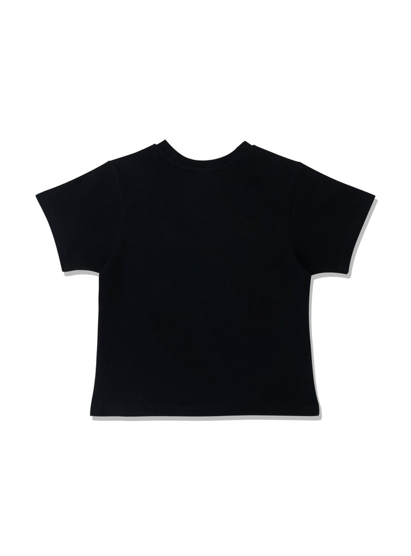 BIG GRAPHIC LOGO CROP TEE BLACK
