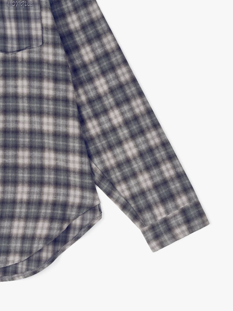 FLANNEL CHECK SHIRT (GREY)