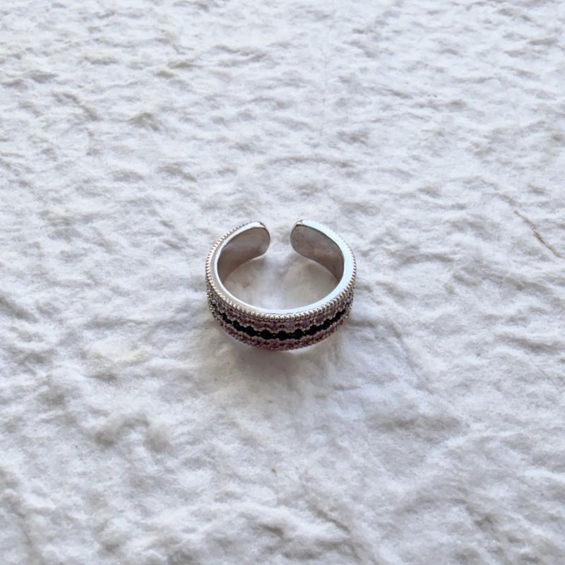 Green Crystal Band Ring