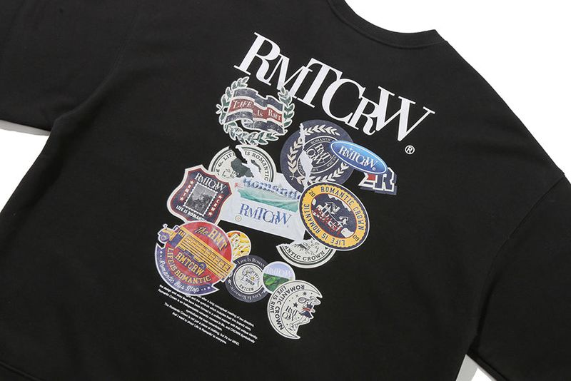 RMTCRW LABEL SWEAT SHIRT_BLACK