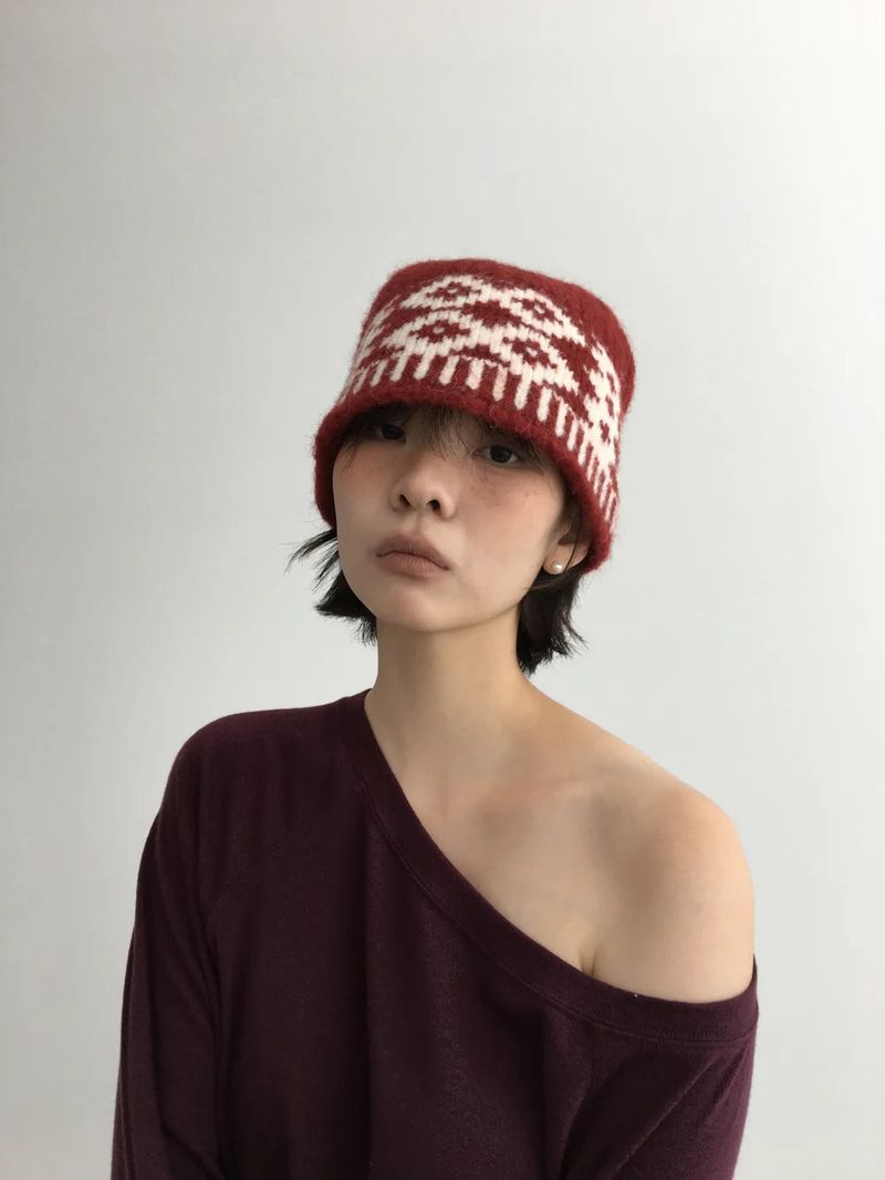 Pattah Nordic Knit Hat (4color)