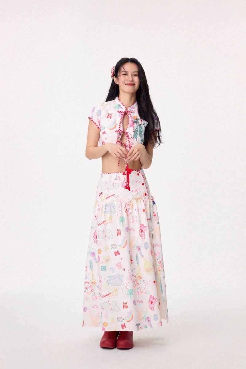 Dear Days Cheongsam Top (Cream)