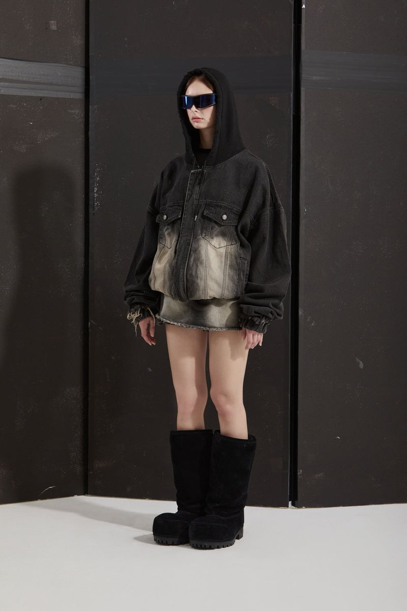 COVER DENIM JACKET -BLACK