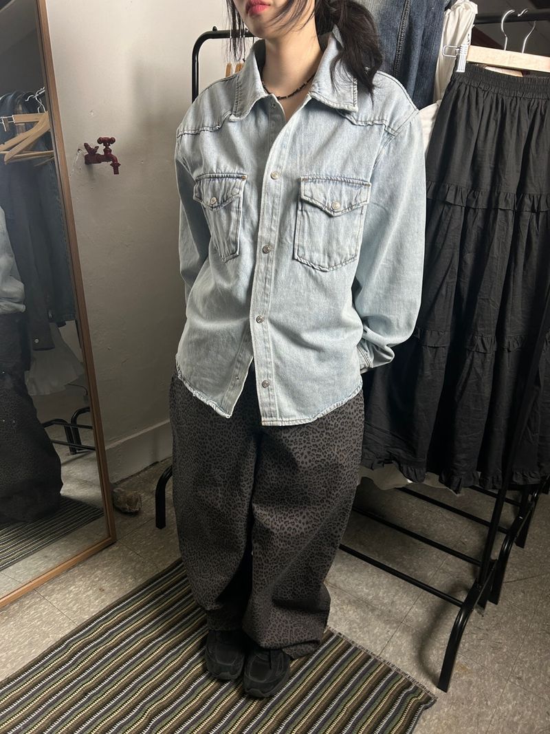 (2colors) leopard balloon st pants