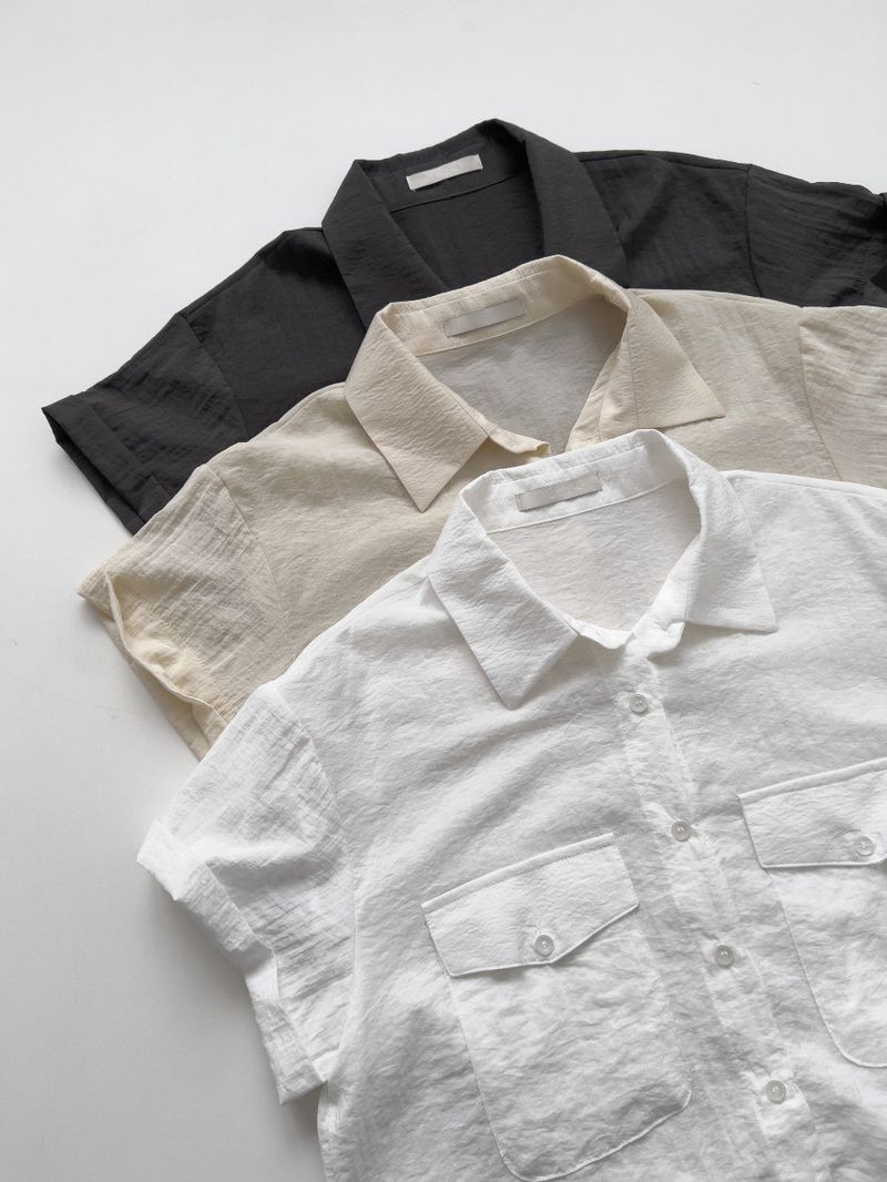 Even Nylon Roll-up Short Sleeve Shirt
