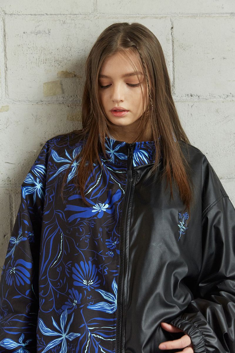BSR2223FWJK062 J-BLUE FLOWER JACKET BLACK
