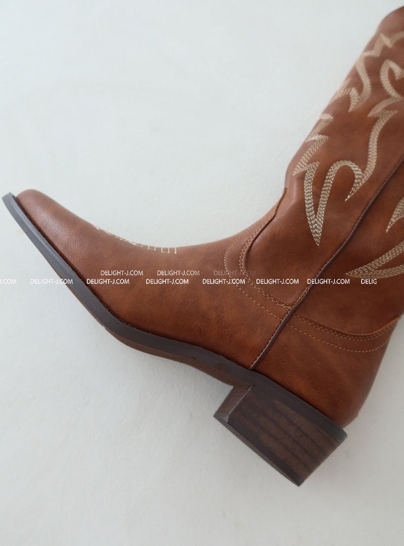 Western Ethnic Embroidered Long Boots