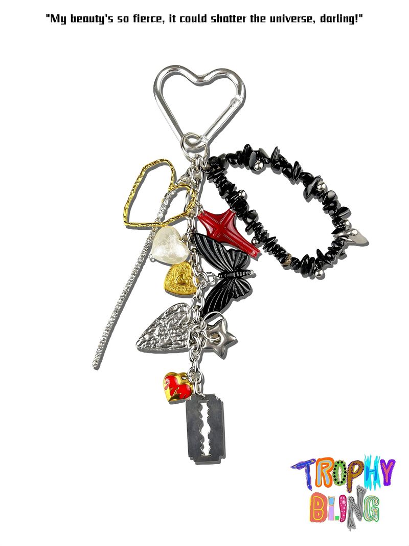 Extremely prosperous red and black bag hanging