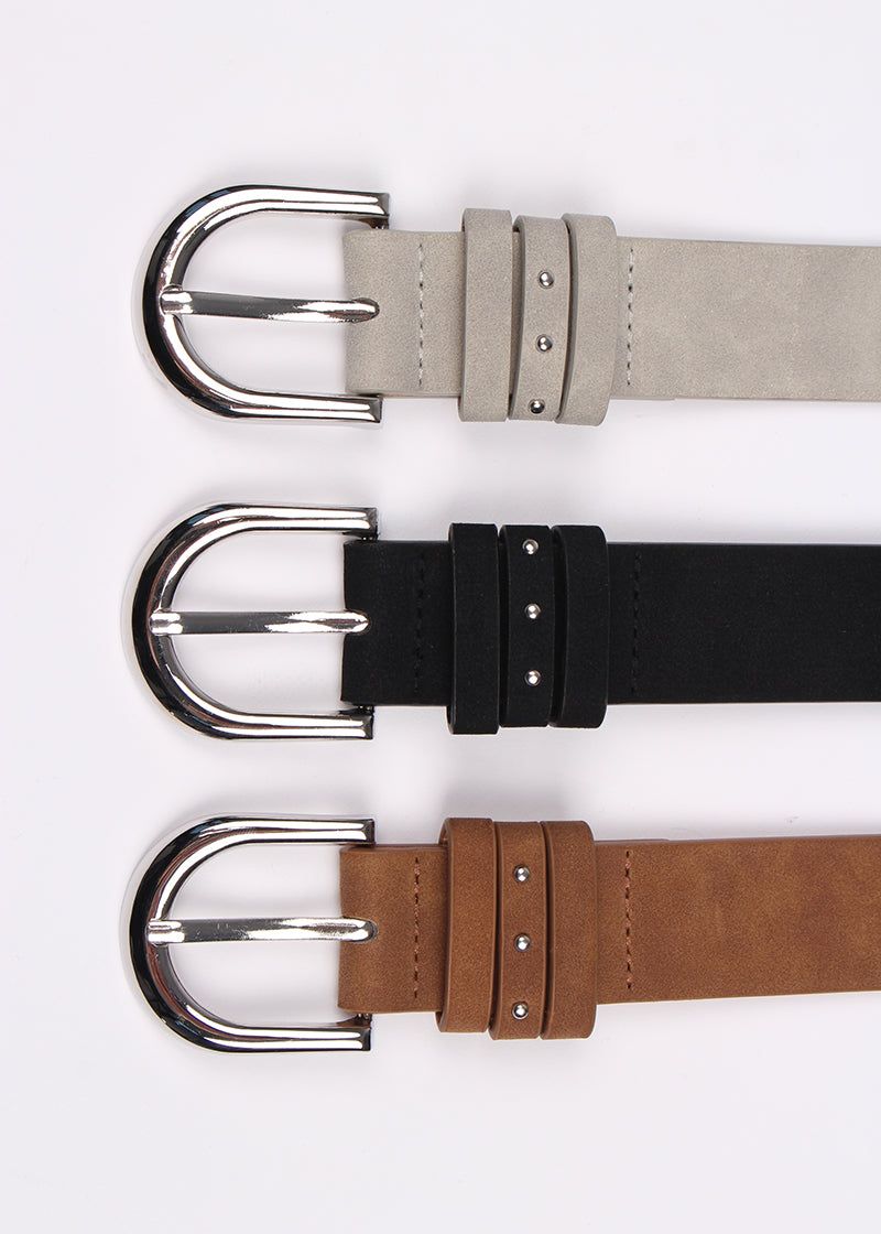 SUEDE STUD BELT