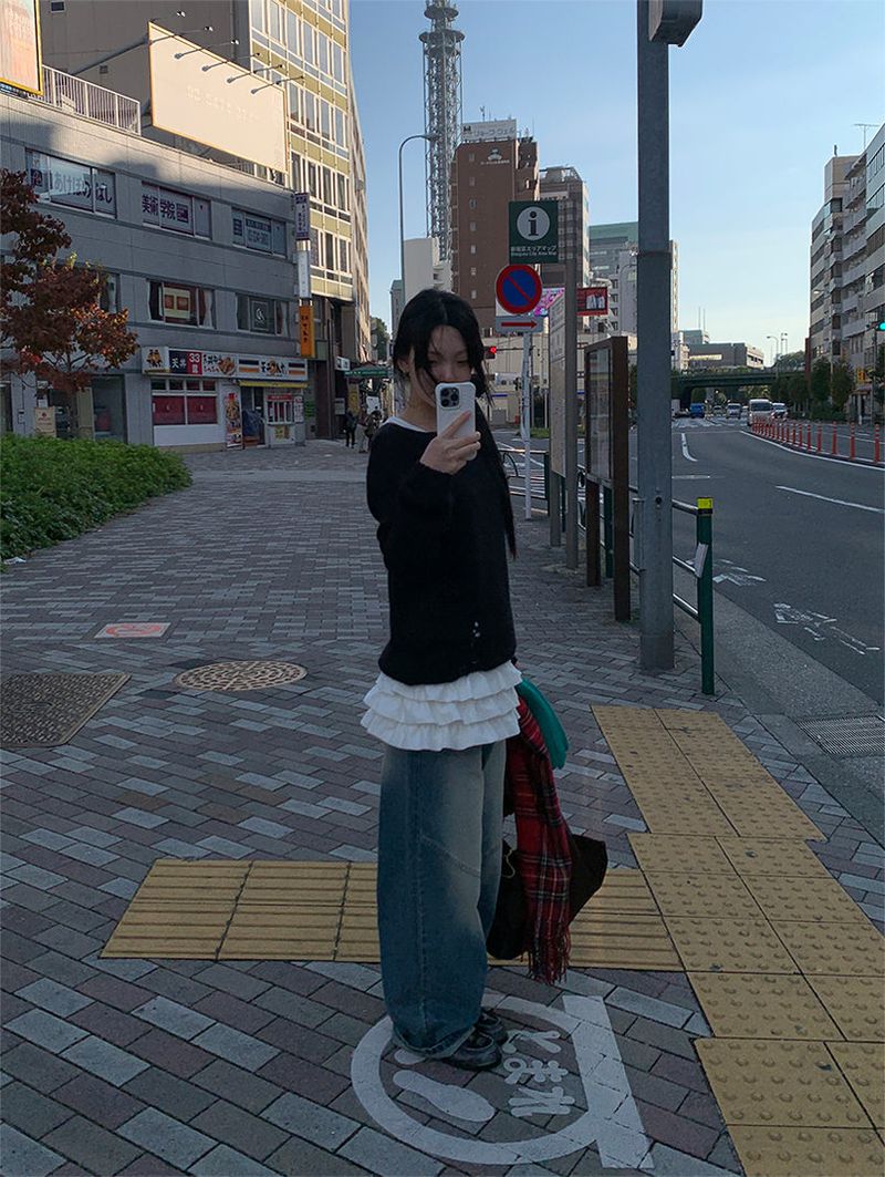 BIAS WIDE JEANS (2C)