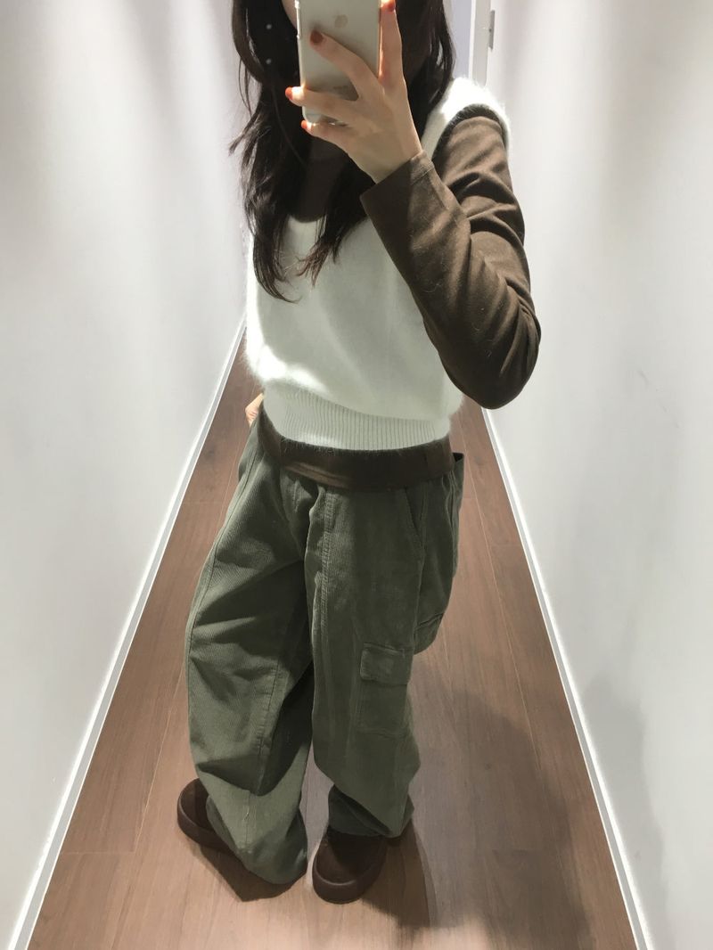 Corduroy Pintuck Cargo Pants (3color)