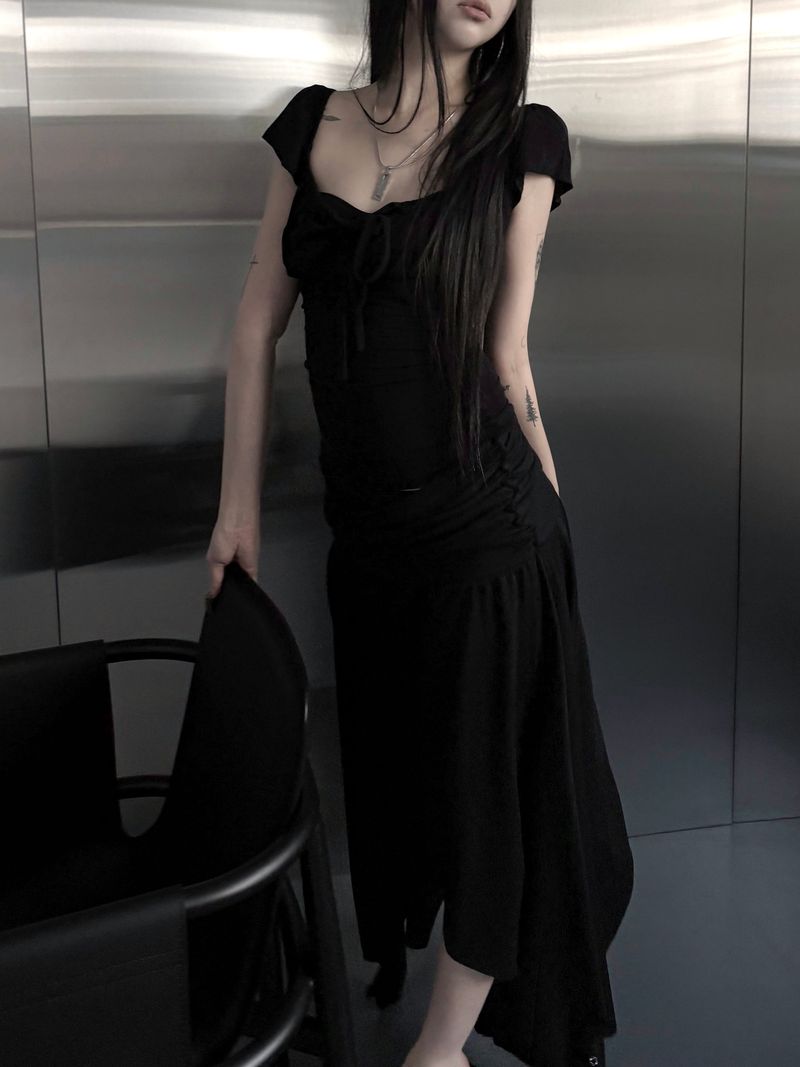 shirring flare top (2color)