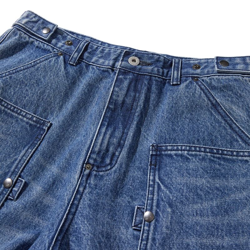 Army denim work pants / Mid blue