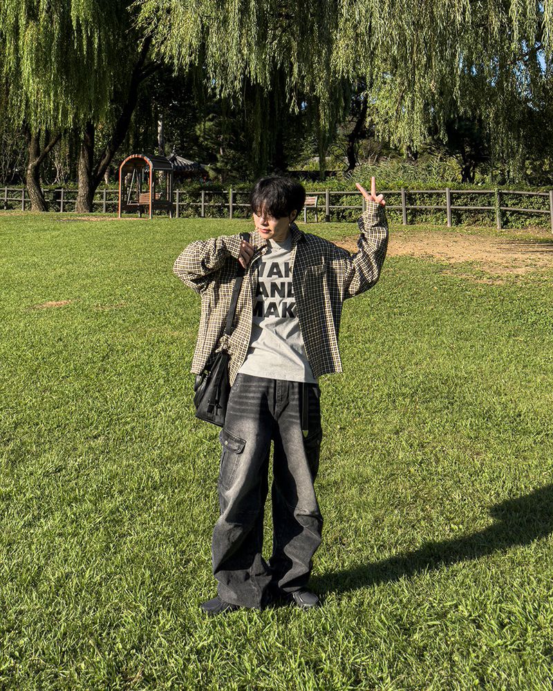 N Semi Crop Check Shirt