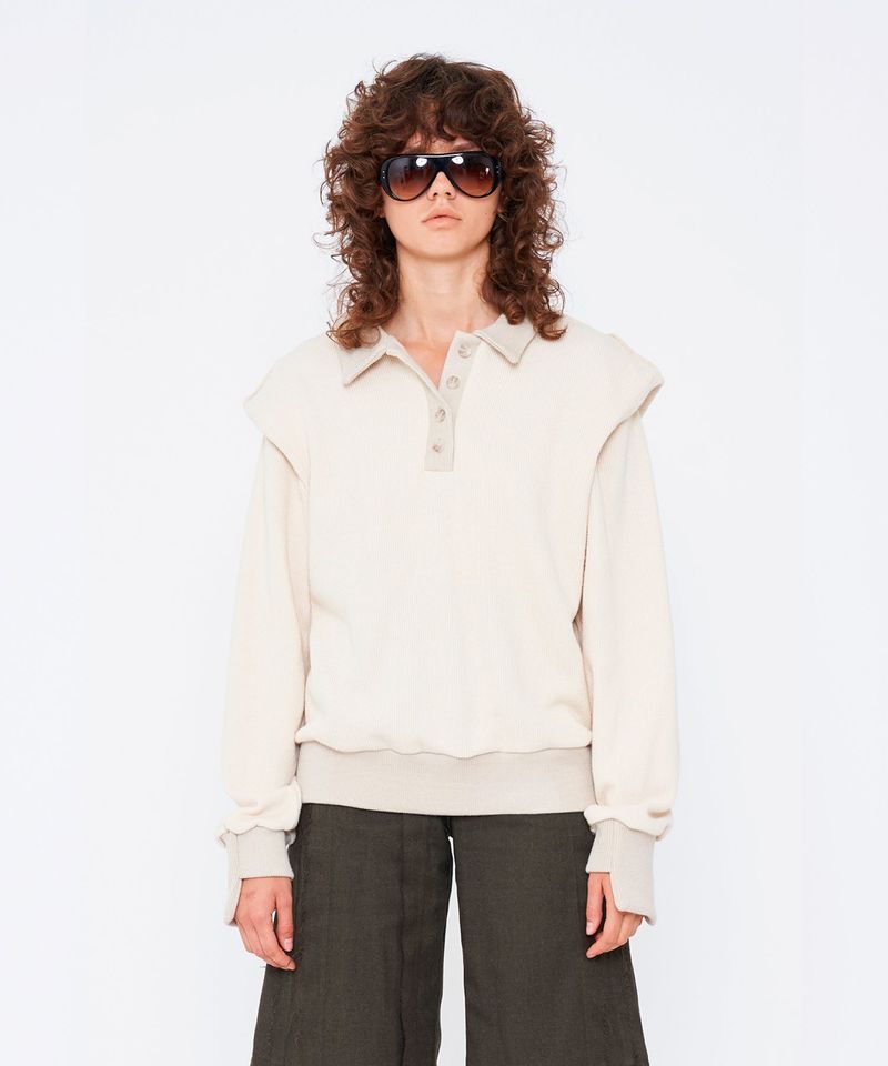 VIAVANDA（ヴィアヴァンダ）の「BIG KNIT POLO SHIRTS（Tops）」