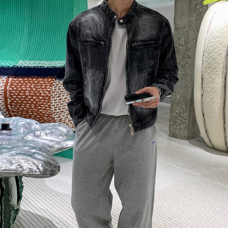 LMN Labo Thunder washed denim jacket (2 colors)