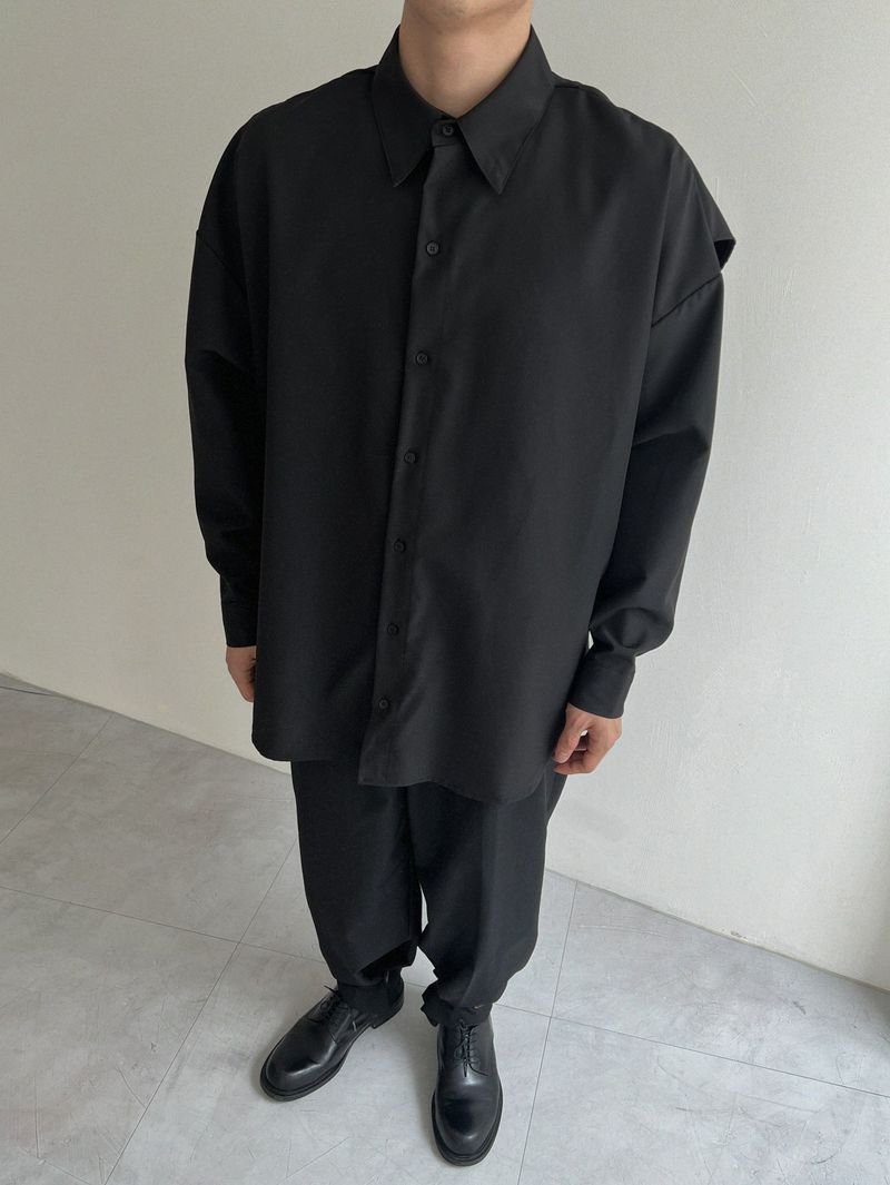 layered box shirt(2colors)