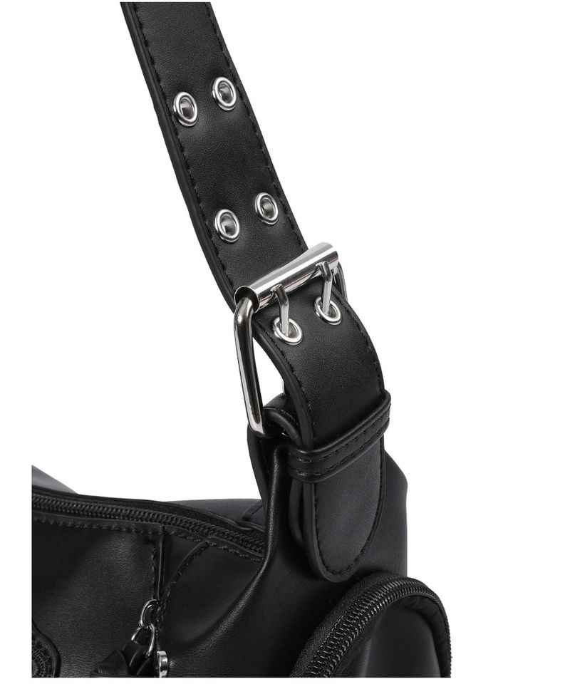 BAEL CROSS LEATHER PATCH MINI SHOULDER BAG
