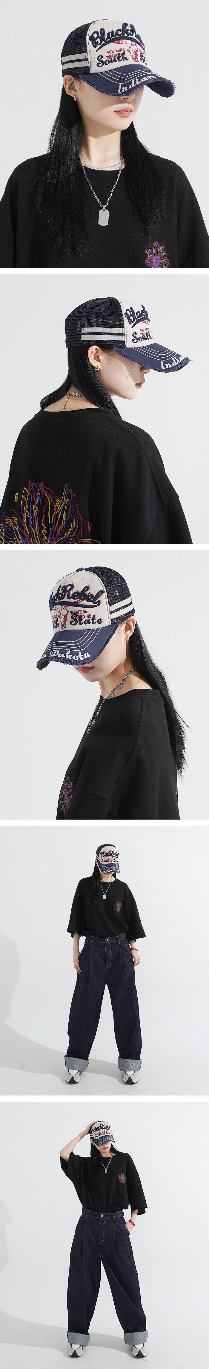 Amekaji Damage Mesh Ball cap