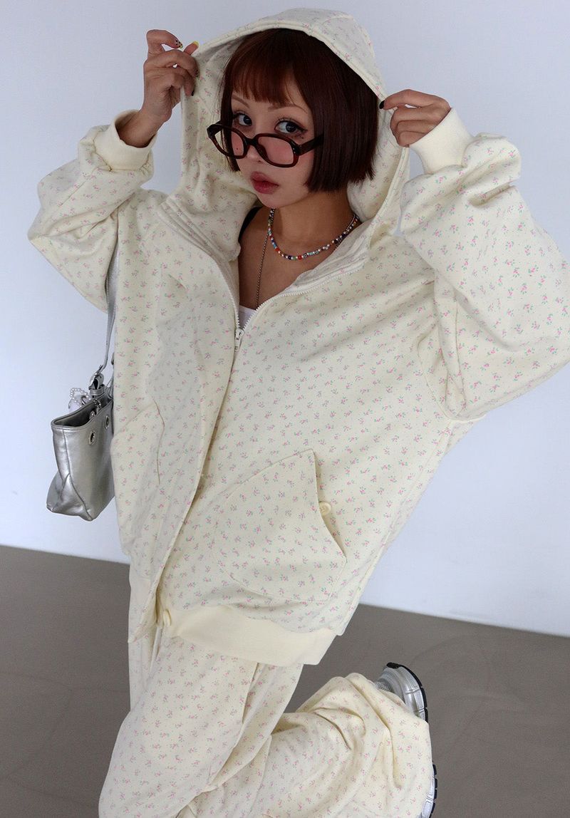 Flower Small Flower Jogger & Wide Pants