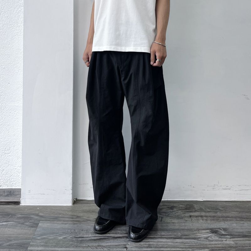 Curved Structure Wide Pants