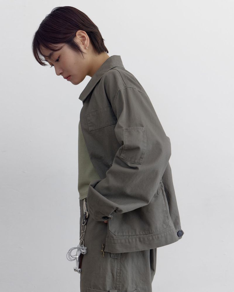 Vintage Washed Cotton Work Jacket