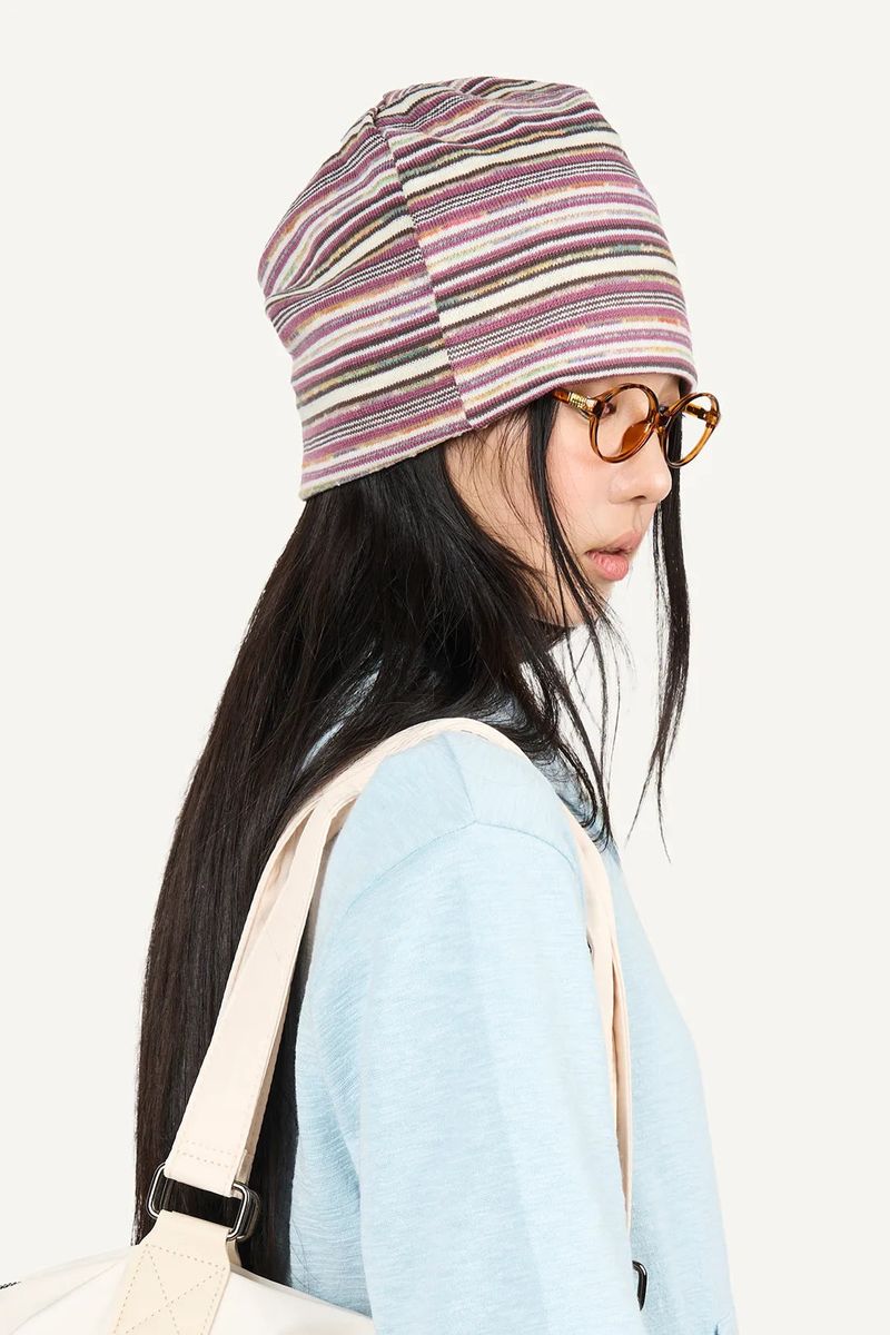 Raucohouse（ラウコハウス）の「Vintage Multi-Stripe Beanie（Hats）」