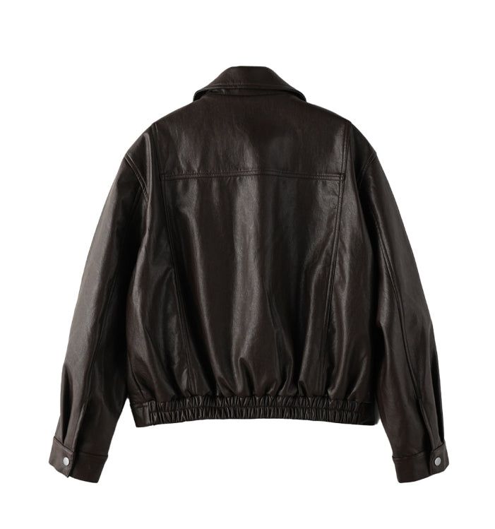 Mayden Crop Leather Jacket
