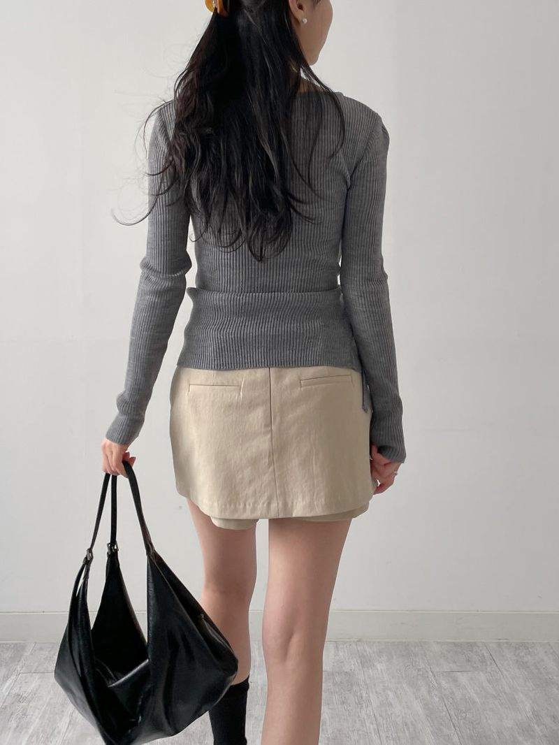 Ray Buckle Wrap Knit