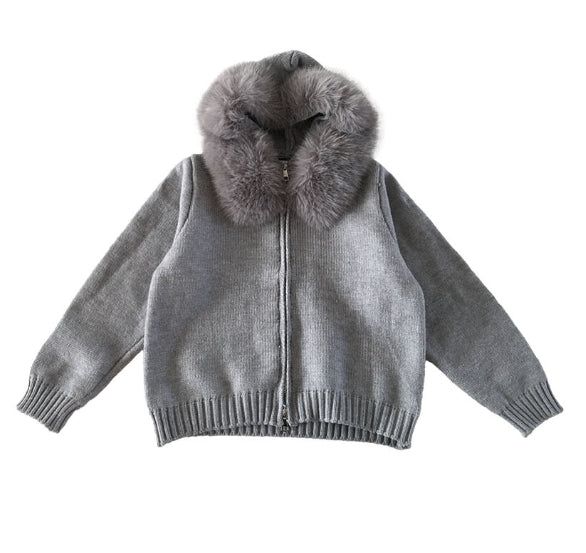 Blooming knit jacket