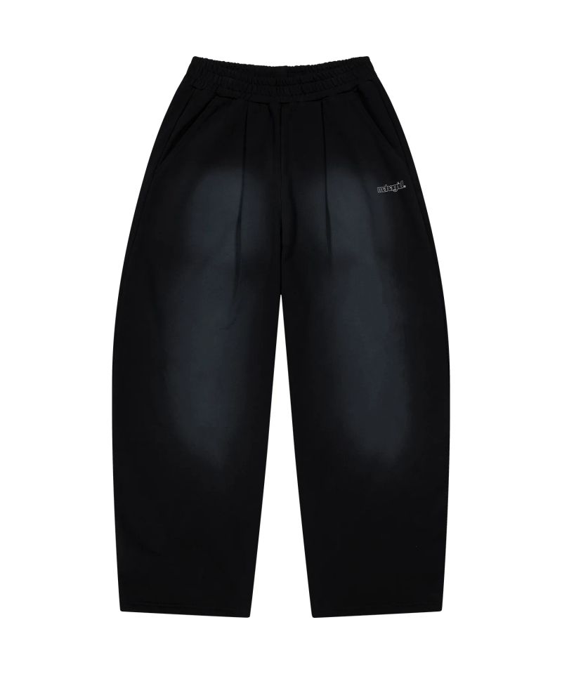 WASHED 10TH THIRD LOGO BALLOON SWEAT PANTS_BLACK
