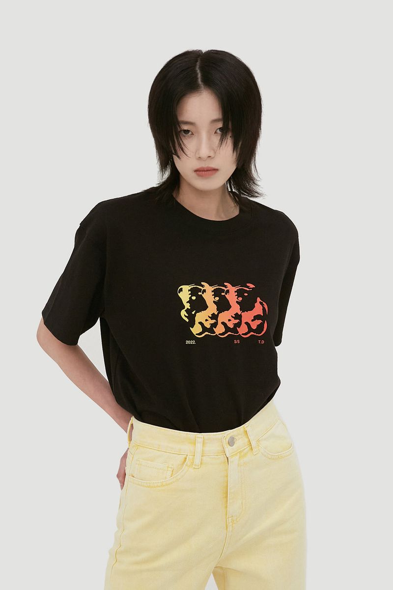 APIECEOFCAKE（ピースオブケイク）の「Flame Bear Tee_Black（Tops）」