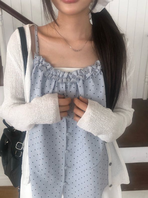 Hyoma V-neck Button Basic Knit Cardigan