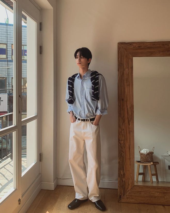 Fate Semi-Wide Cotton Pants