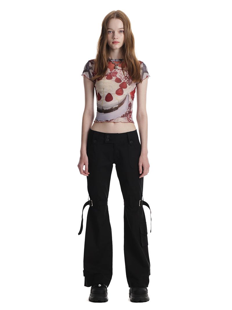 CLUT STUDIO(クラットスタジオ)の「0 8 low-rise belted pants - BLACK(Pants)」