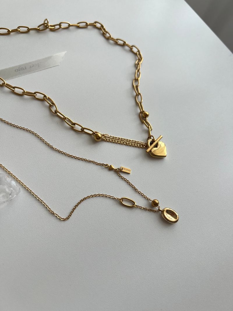coii Round Coin Ball Layered Ruffle Bold Long Short Necklace