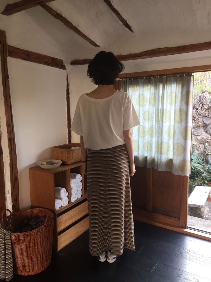YWD STRIPE SKIRT (2color)