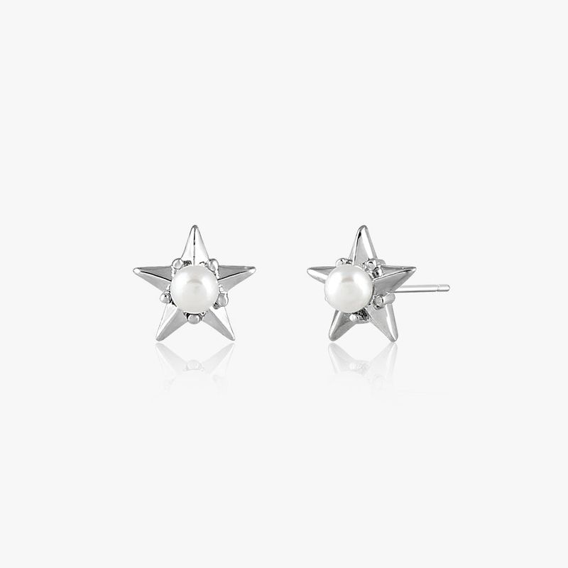 Tiny Star Pearl Earring