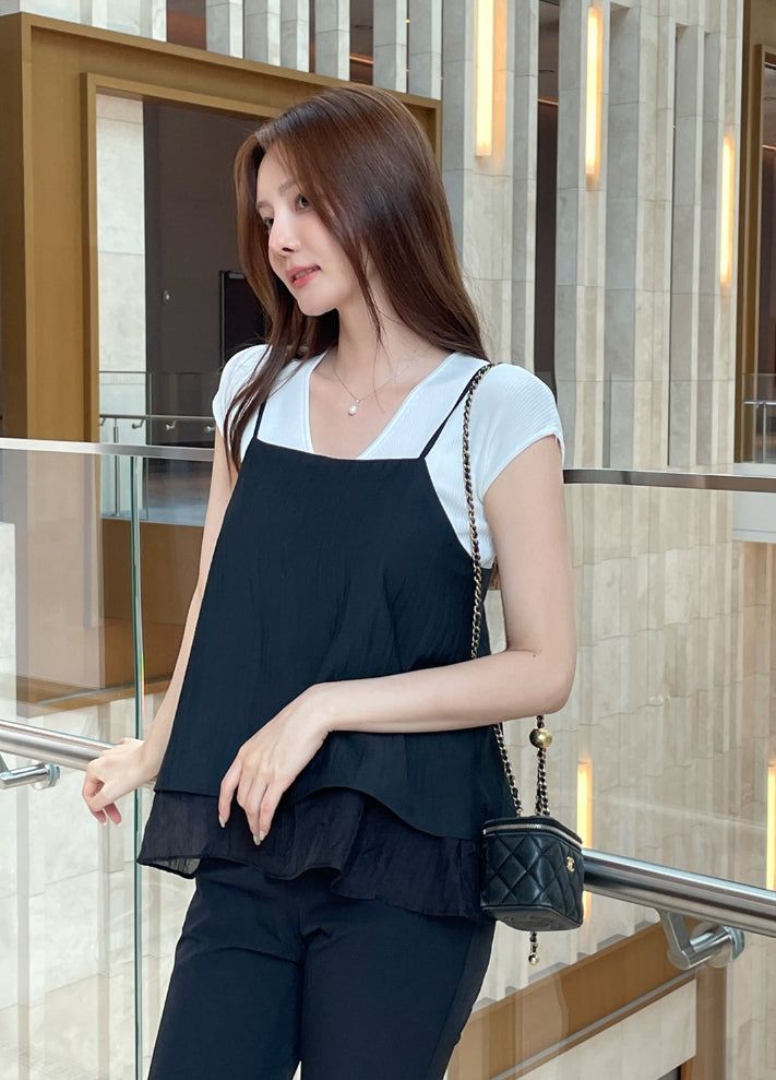 iam mari（アイアム マリ）の「Mully Chiffon Layered Bustier Blouse（Tops）」