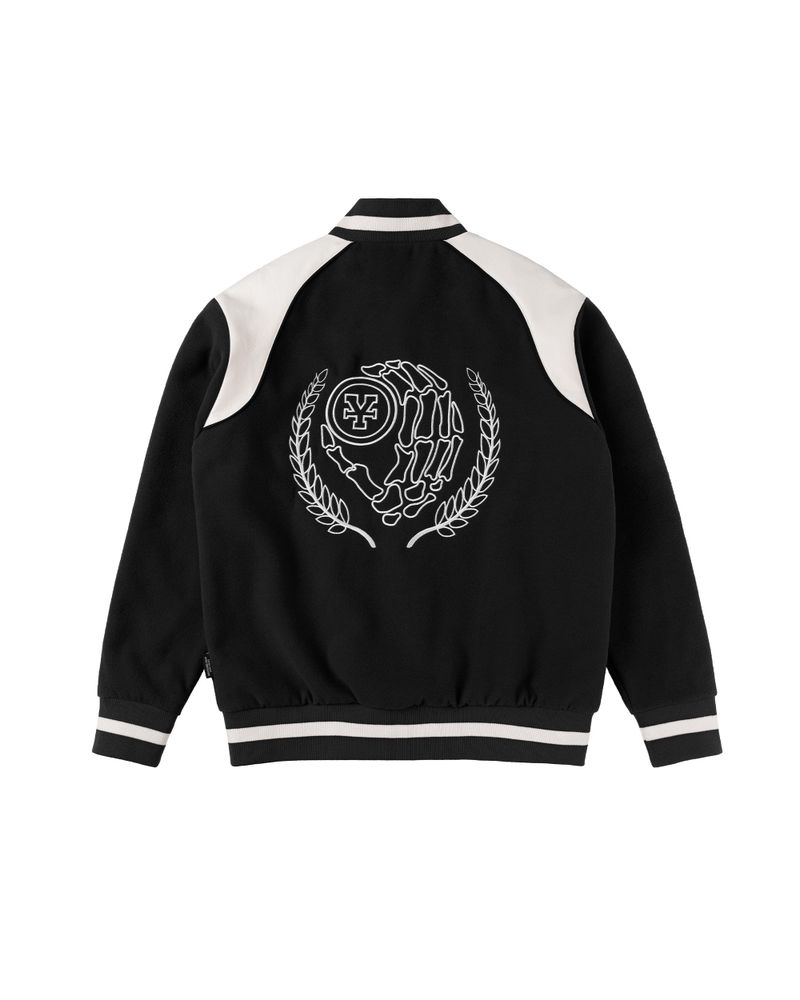 University Felt Varsity Jacket - Black