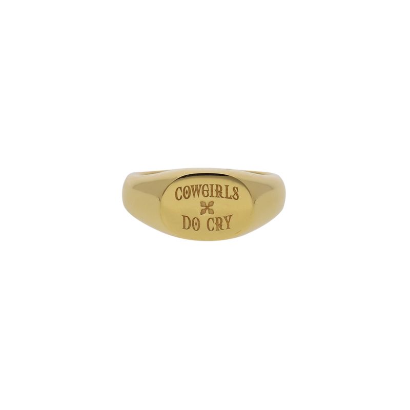 COWGIRLS DO CRY SIGNET RING
