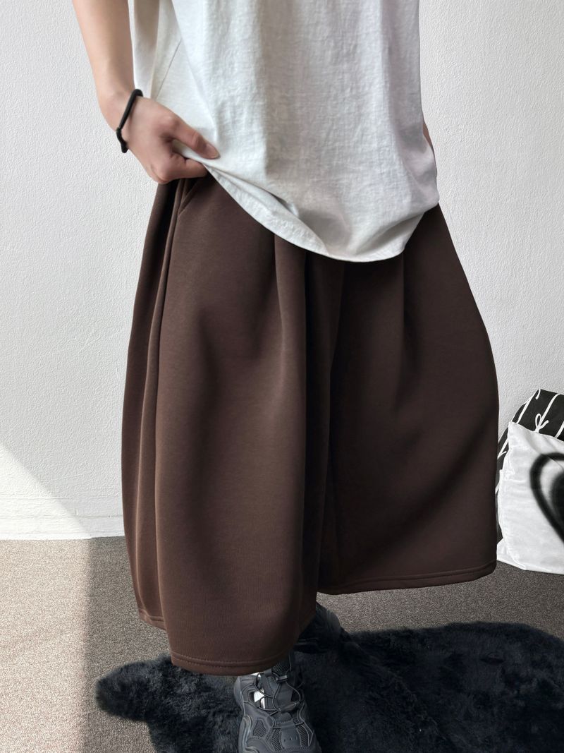 Ice-Knowing Side/Back Pintuck Balloon Bermuda Shorts 4color