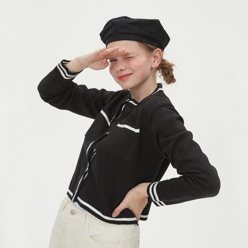 COLORATION SHORT CARDIGAN_BLACK