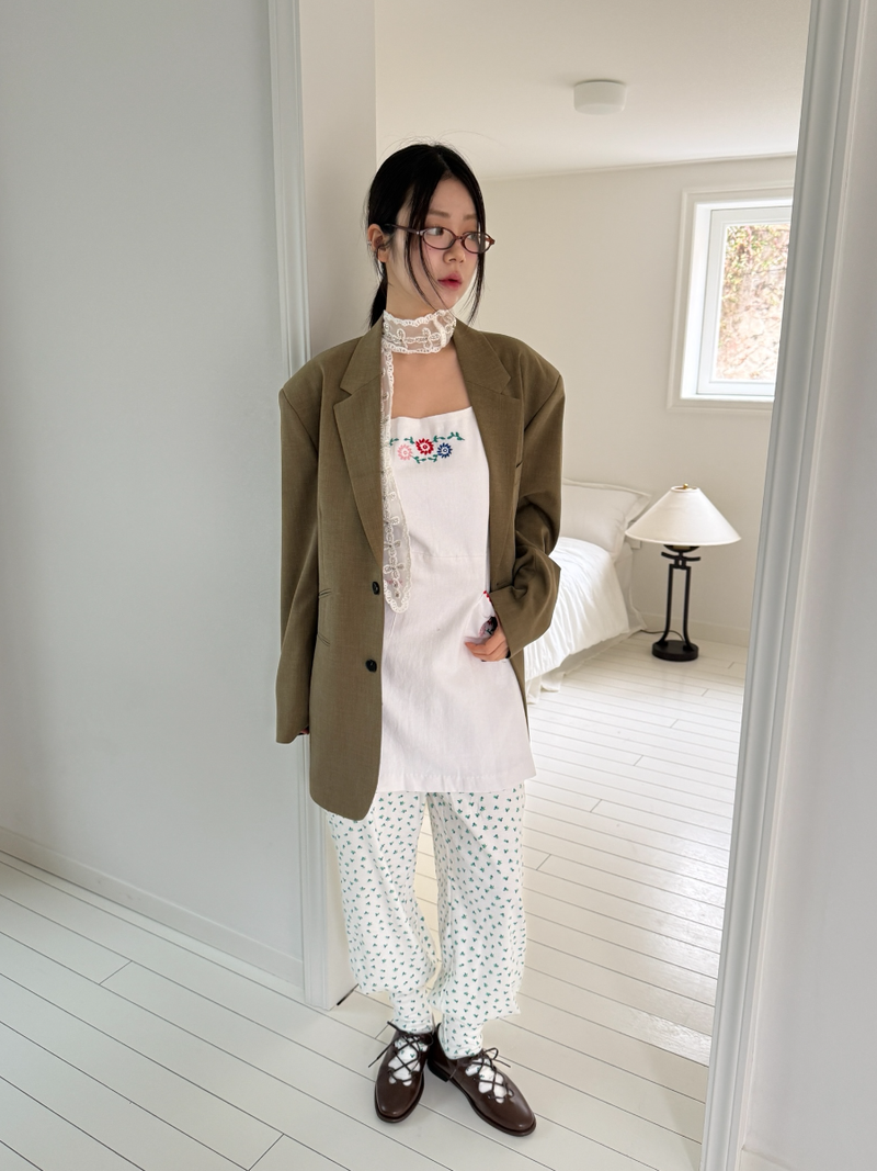 ♡MADE♡ floral leg warmer pants