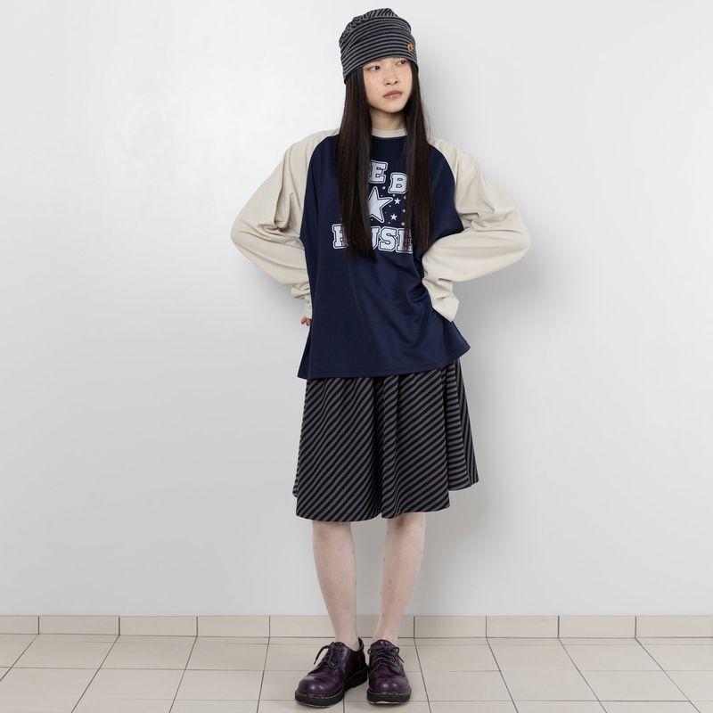 Twister Button Panel Beanie - Grey
