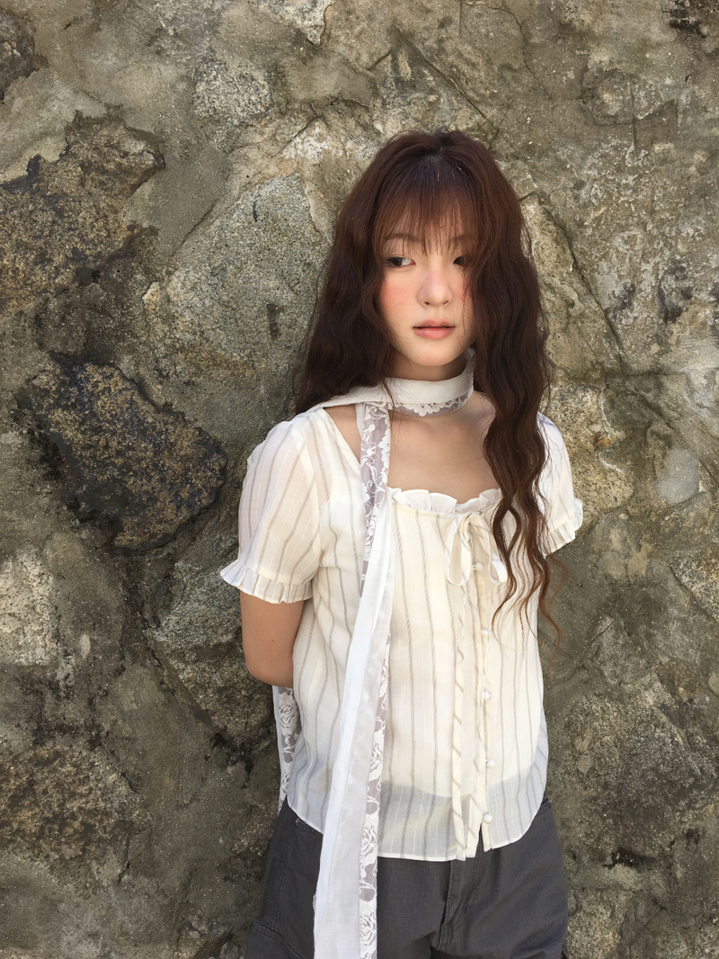 Paul Rose Lace Scarf (3color)