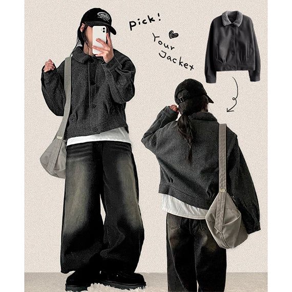 hijjoo（ハイチュー）の「Dura wool collar abut woolen quilted short coat jacket（Jackets/Outerwear）」