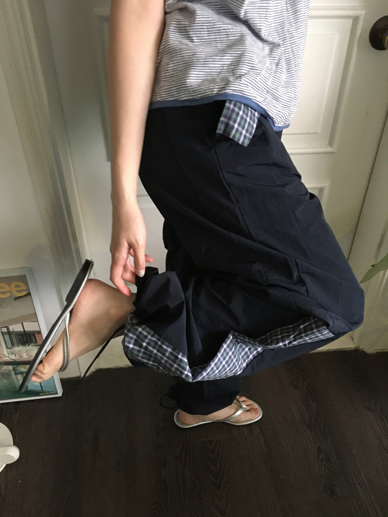 Pisso check string pants (2color)